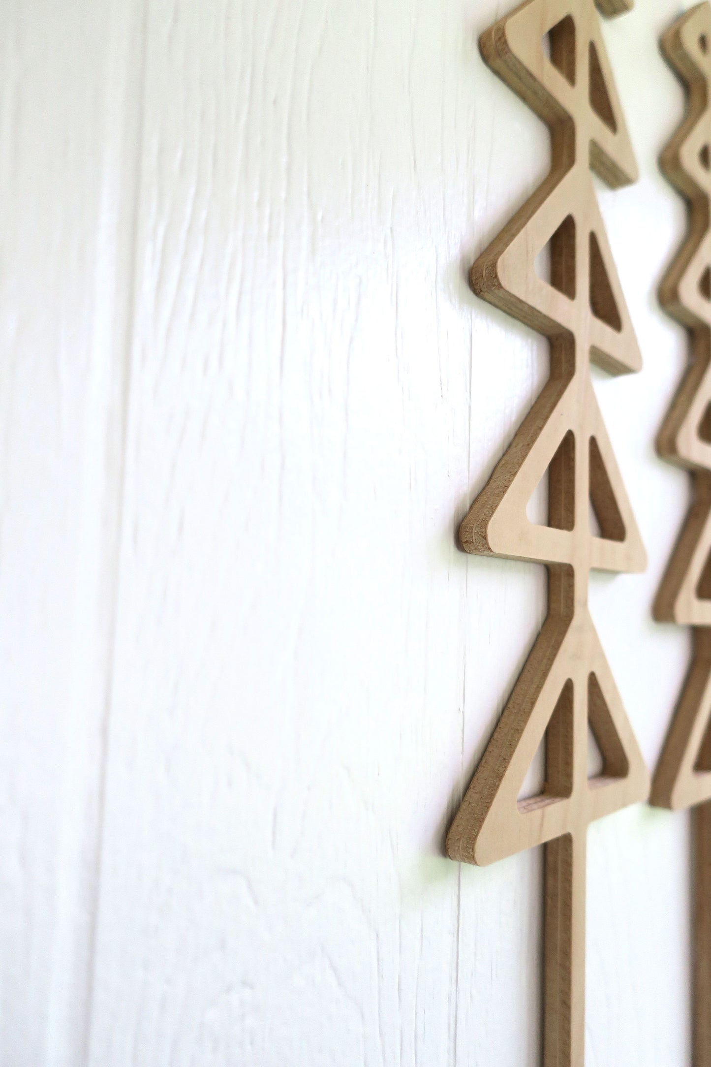 Set of 3 Scandinavian wood trees - set two