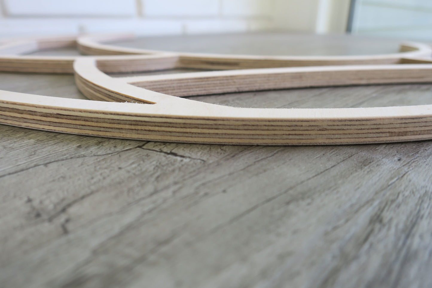 Large wood crescent moon