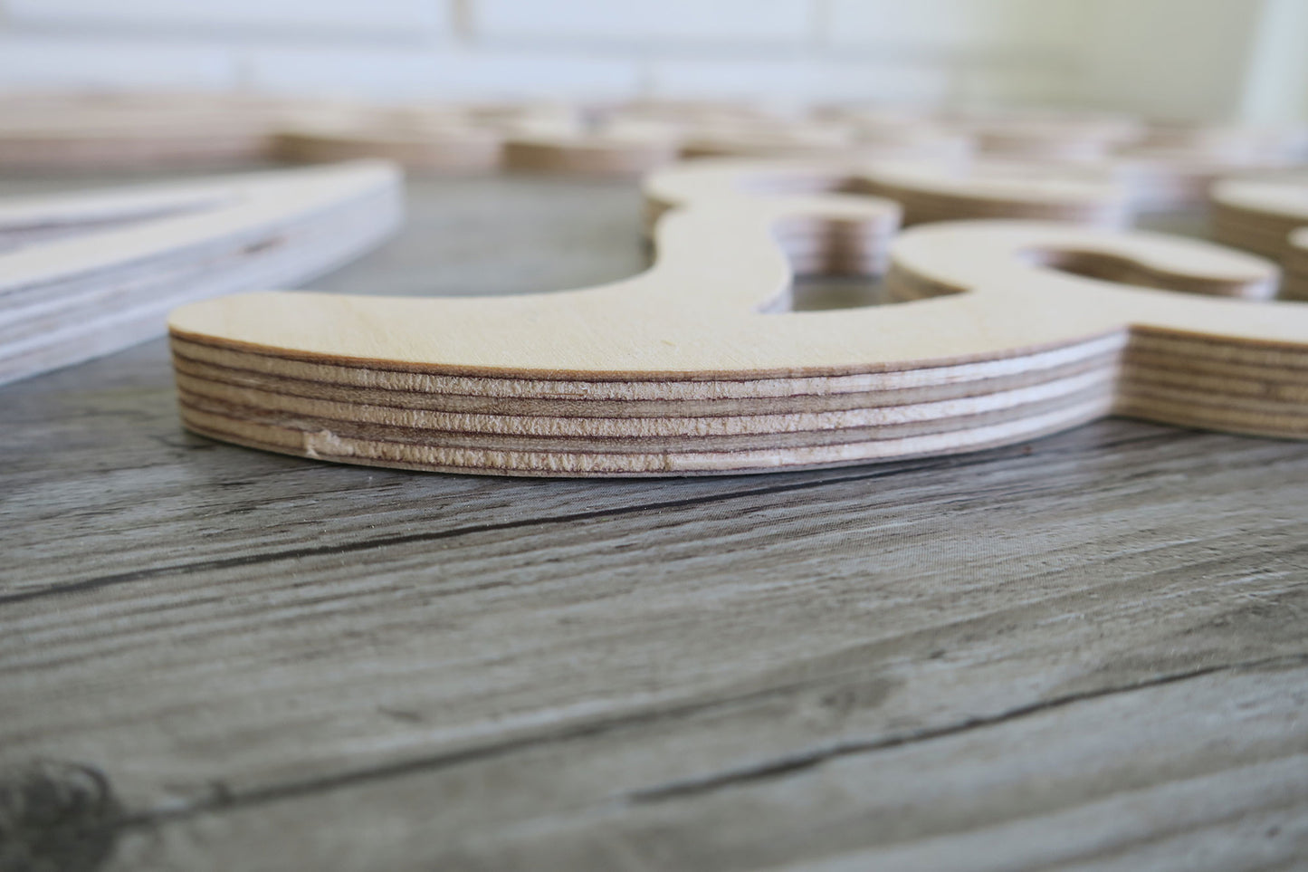 Large wood cloud set