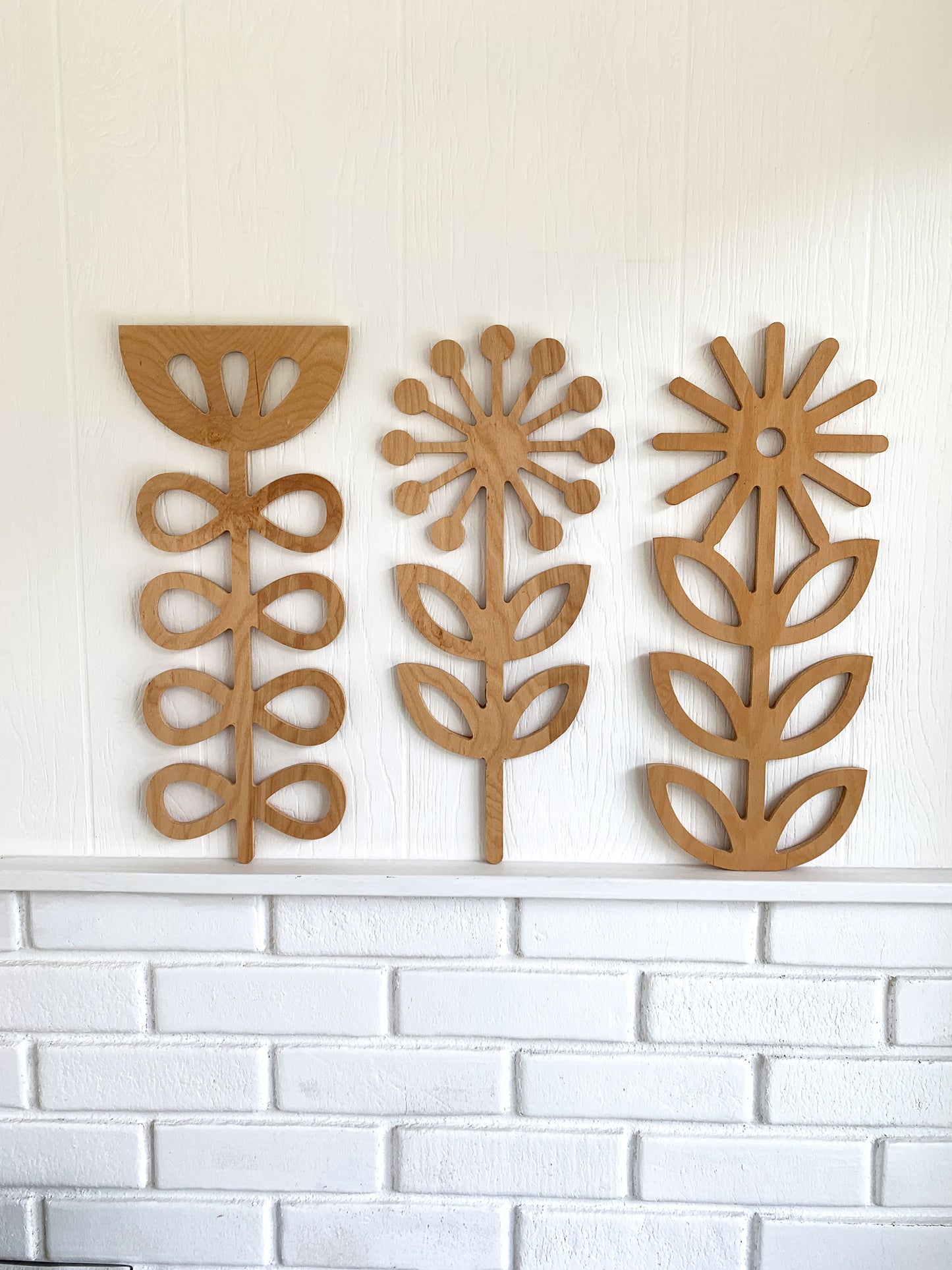 Large Scandinavian Folk Art Flowers
