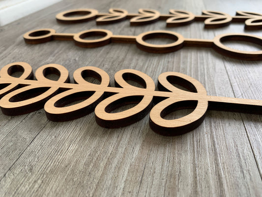 Skinny Scandinavian Wooden Flower Wall Decor