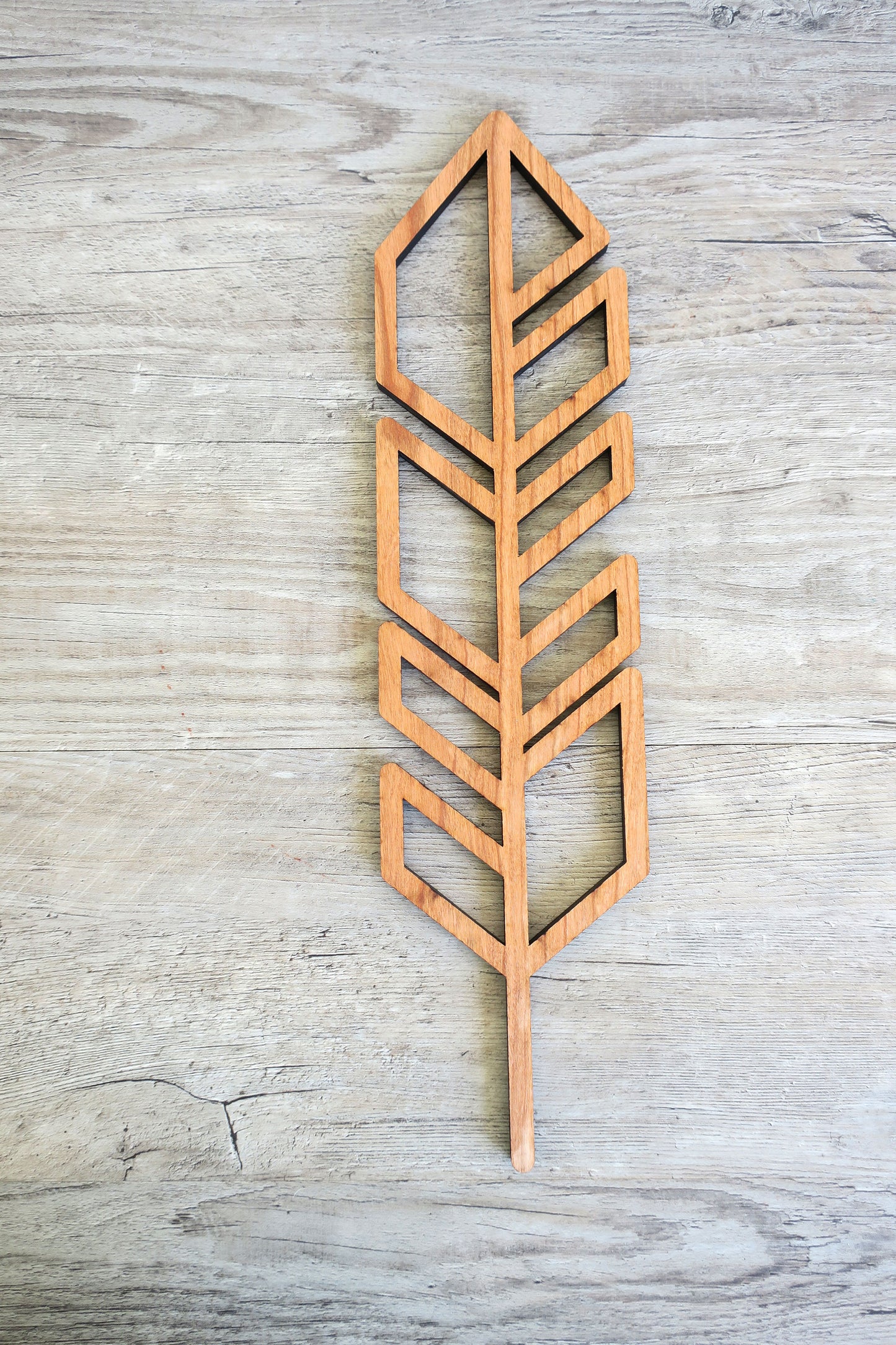 Set of 3 Wooden Feathers
