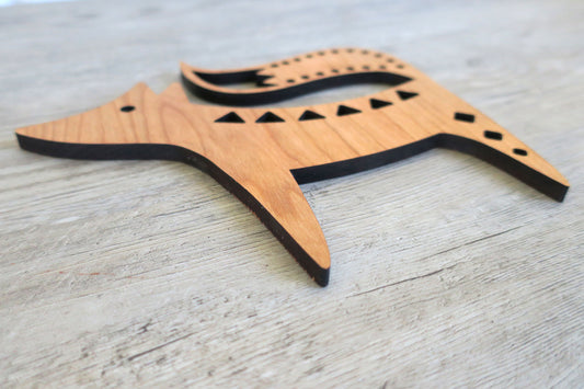 Scandinavian Wooden Fox Wall Decor