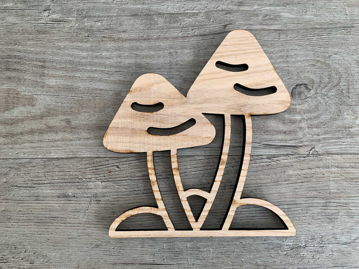 3 Wooden Mushrooms - set one