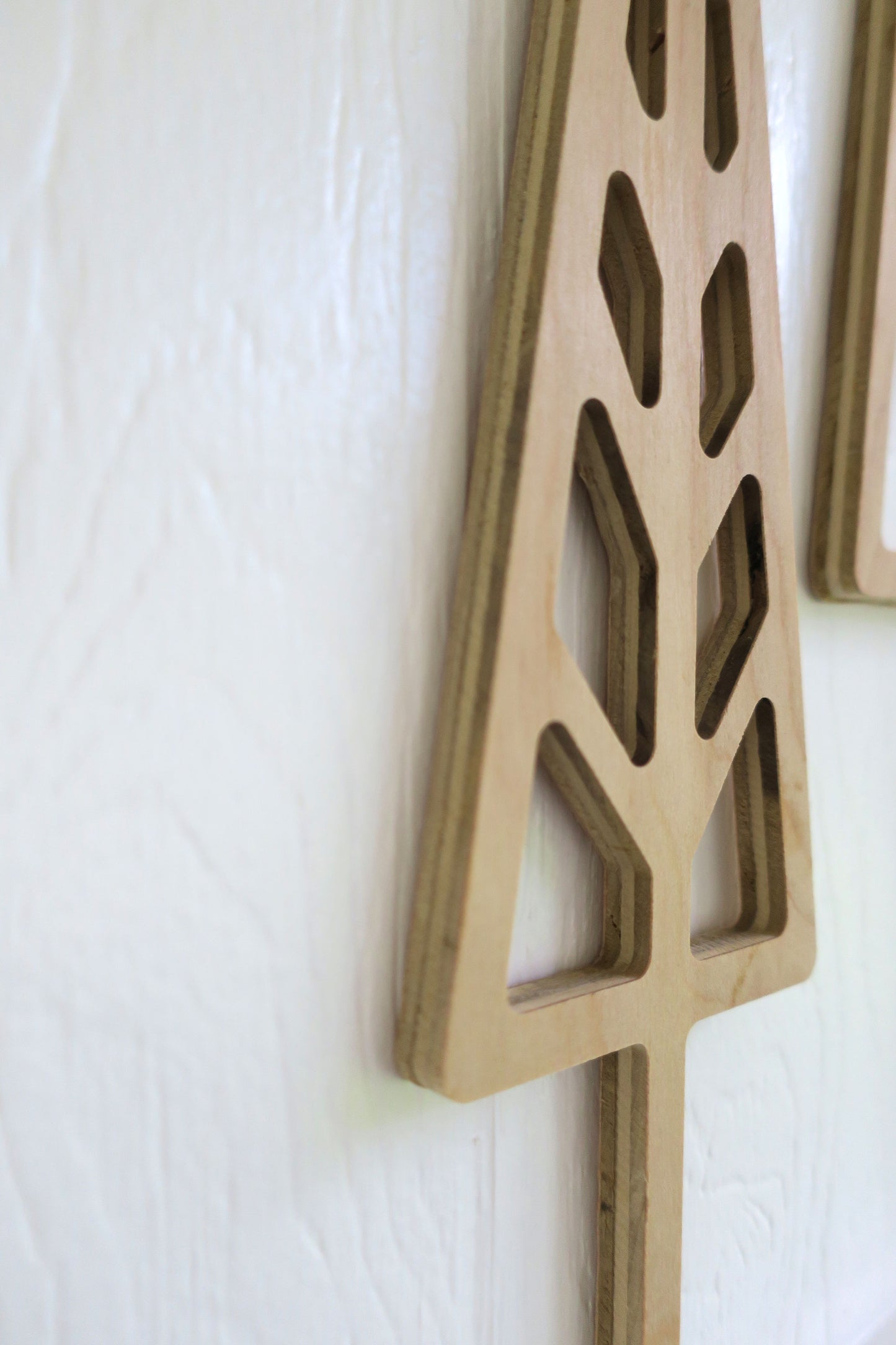 Set of 3 Scandinavian wood trees - set one