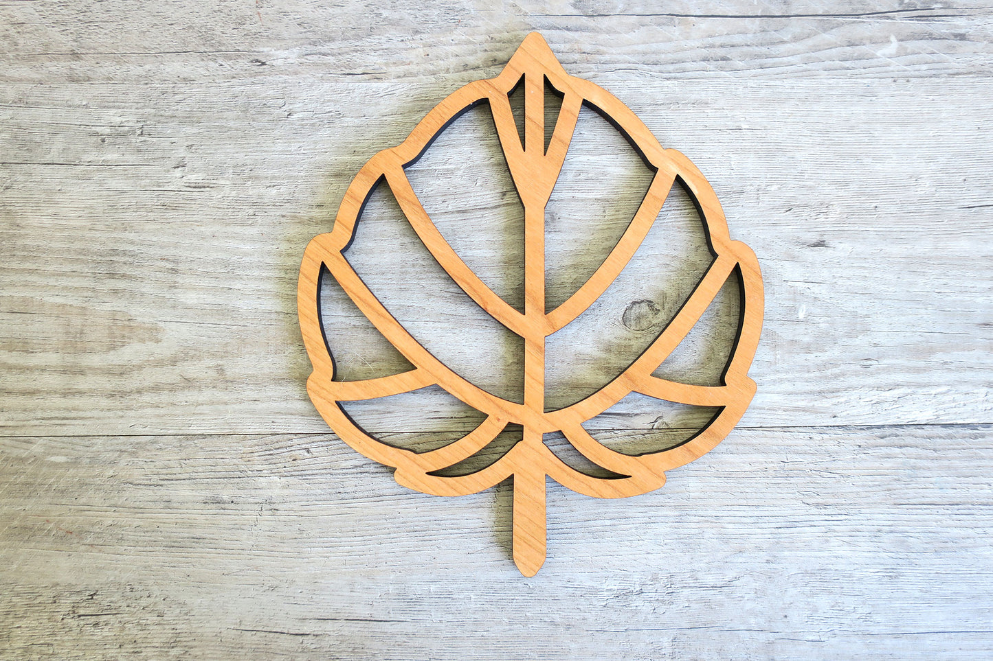 Wood Fall Leaf Wall Decor