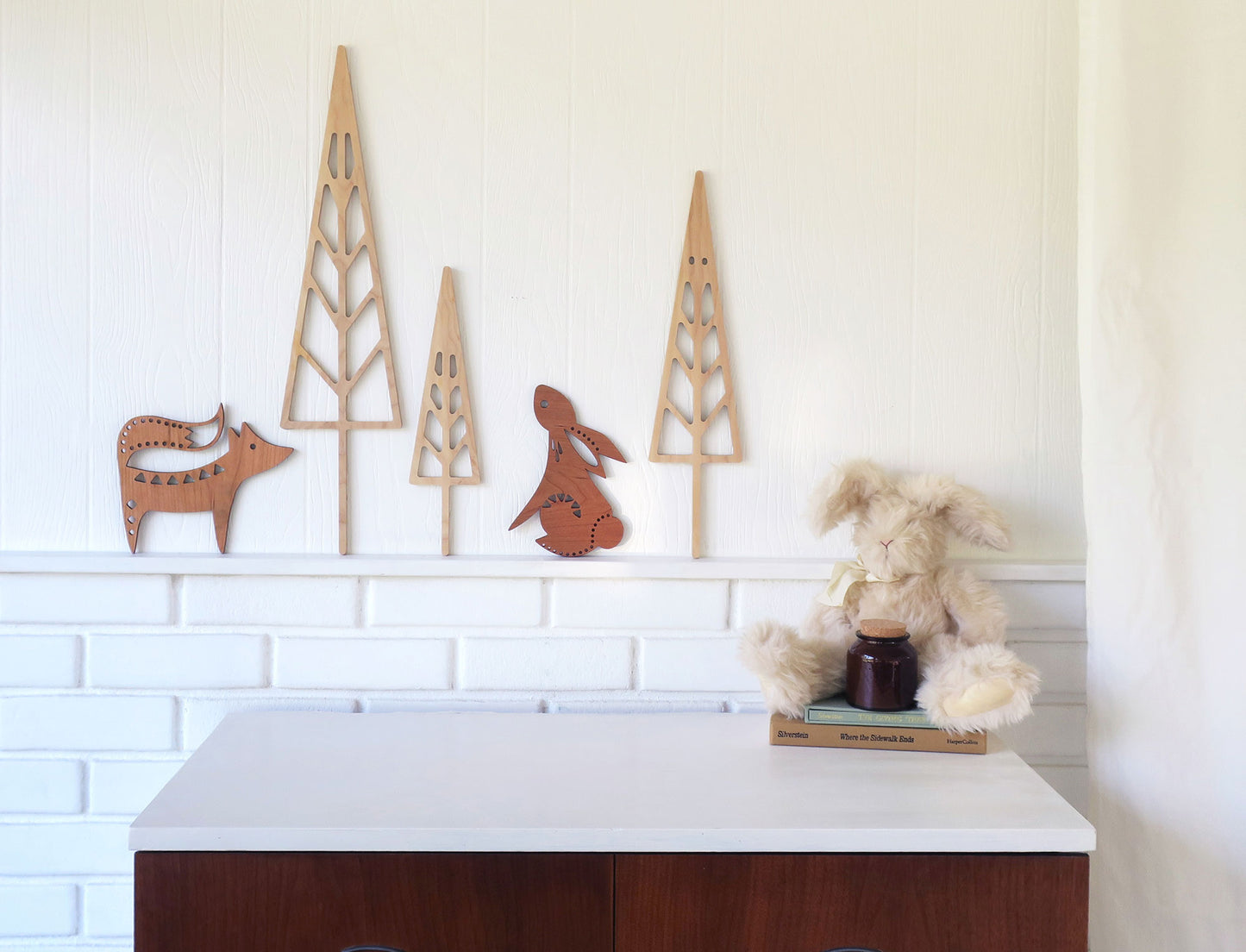 Set of 3 Scandinavian wood trees - set one