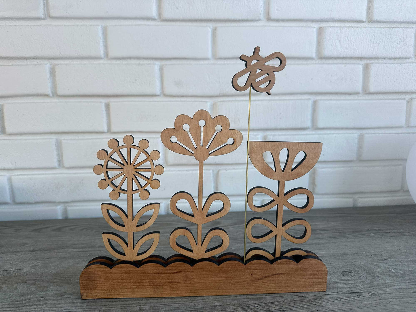 Scandinavian Folk Art Flowers in Stand