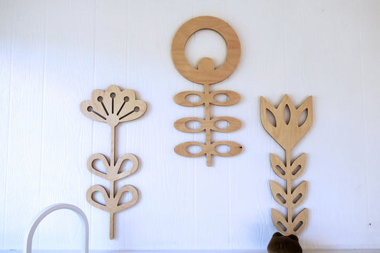 Large Scandinavian Folk Art Flowers – Set 2
