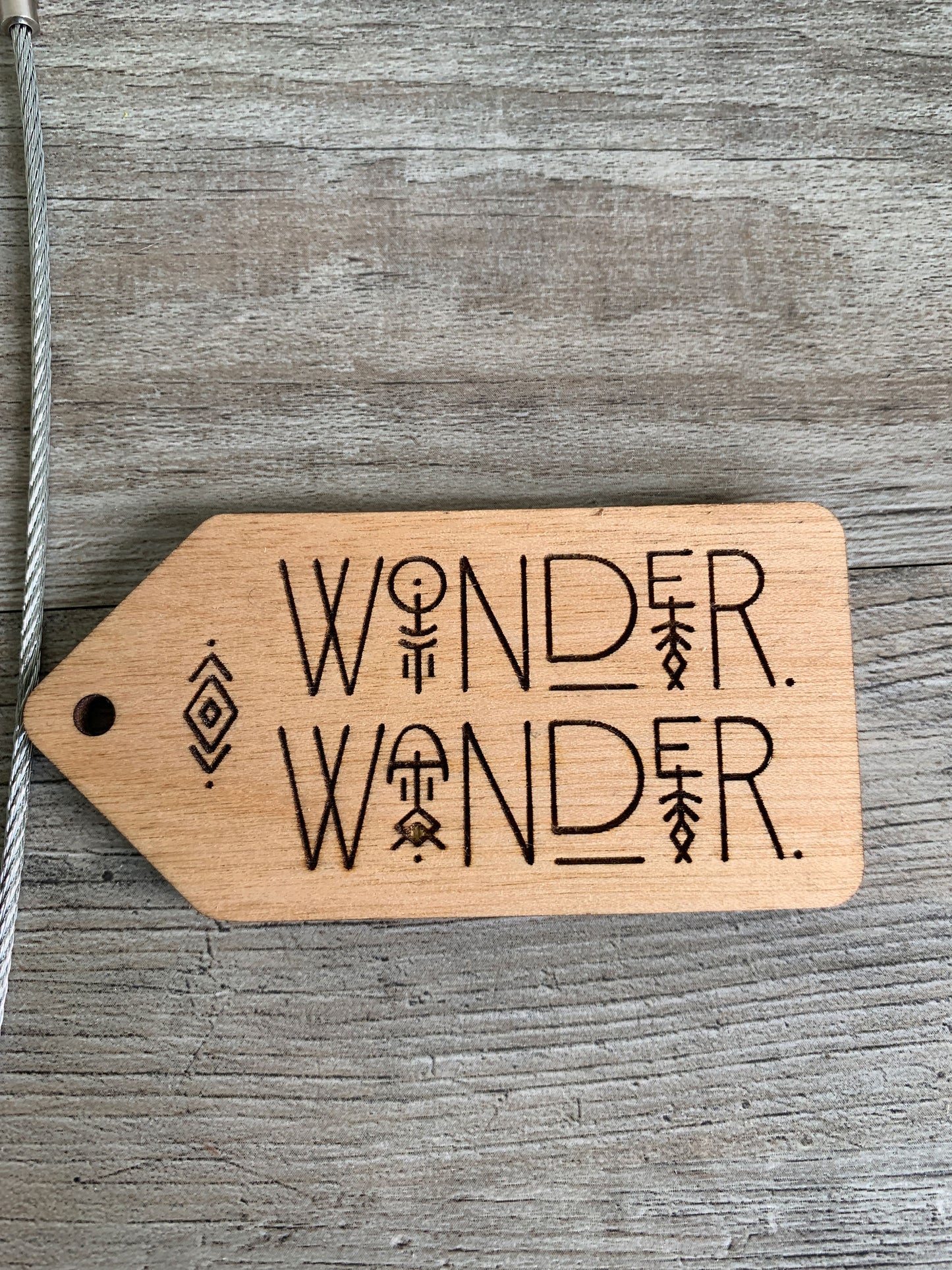 Wonder & Wander Wood Keychain