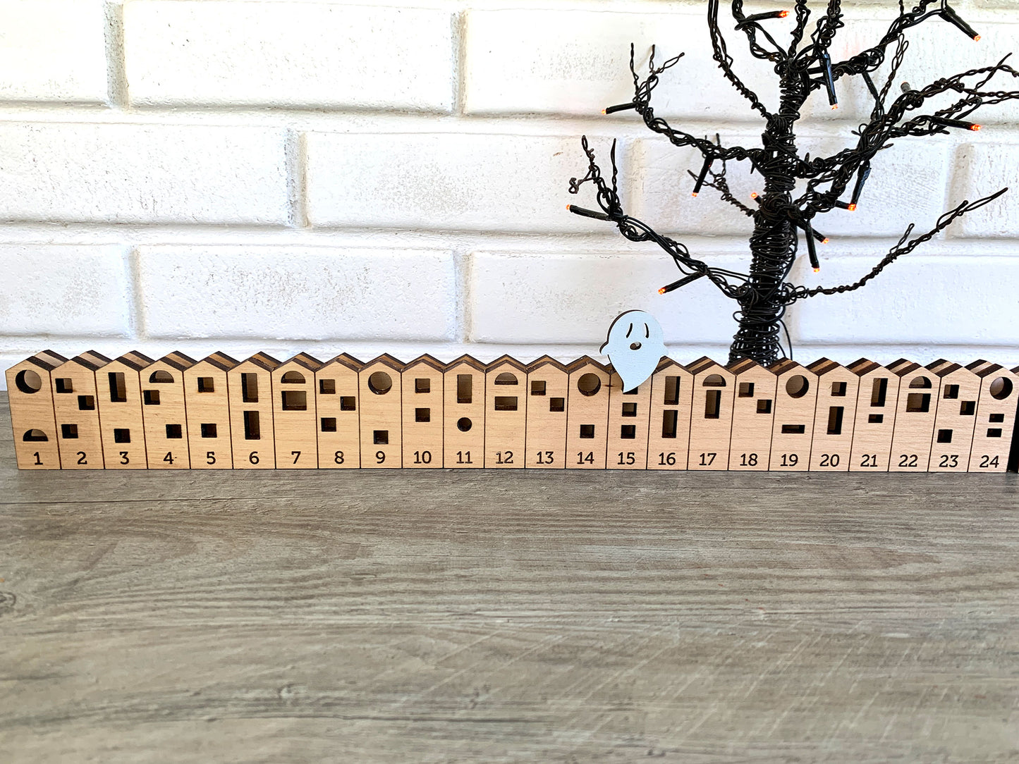 Wooden Halloween Advent Calendar for Kids or Adults