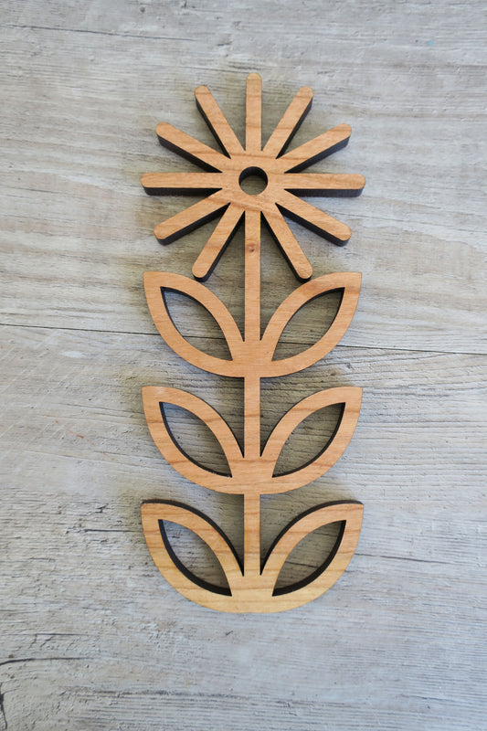 Scandinavian Wooden Flower Wall Decor
