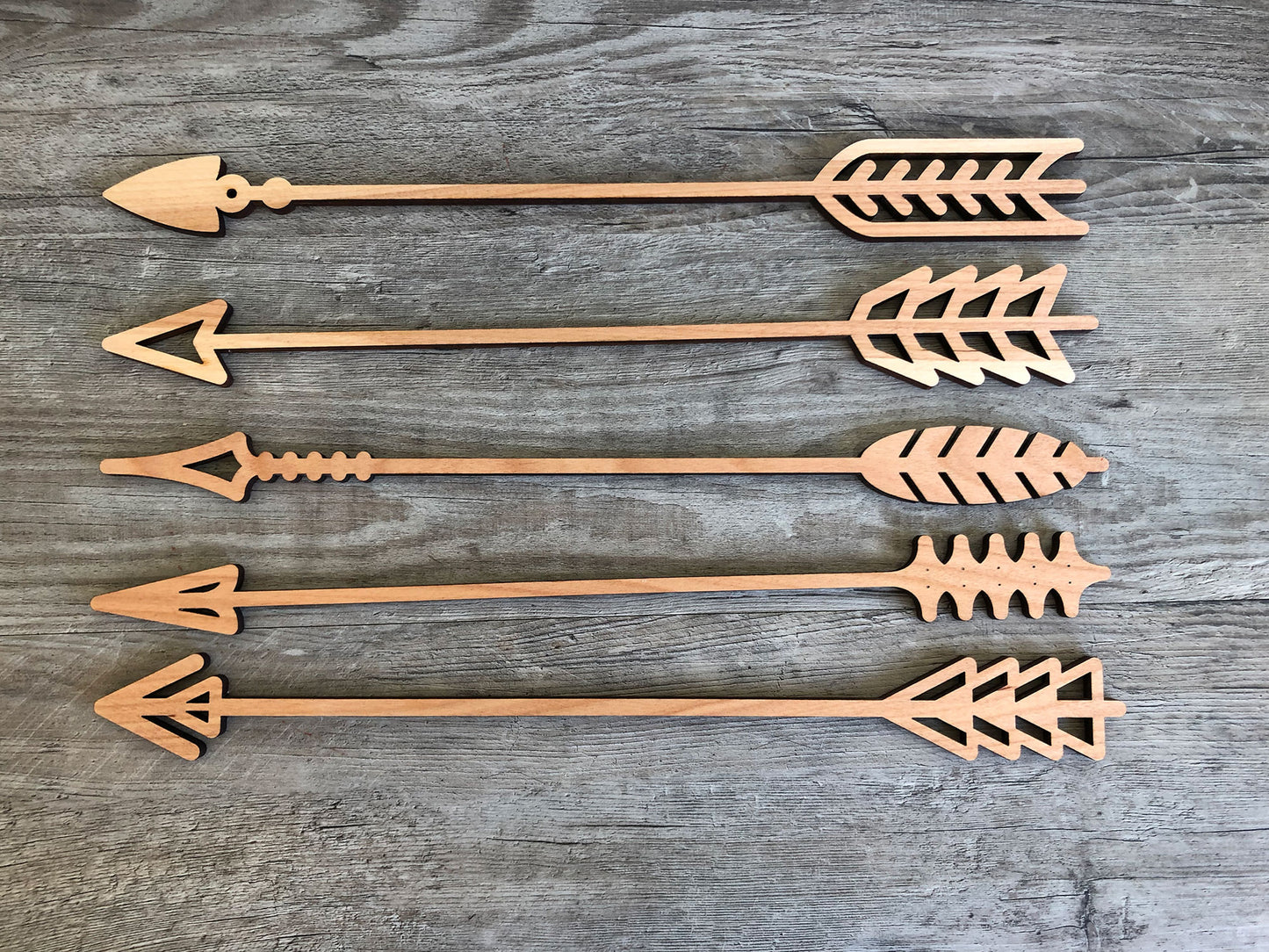 Set of 5 Wooden Arrows