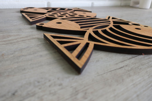Scandinavian Wooden Fish Wall Decor