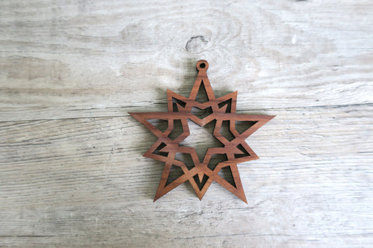 Wooden Star Ornament